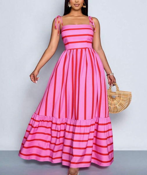 Londa’s Pink Striped Cami Hem Dress