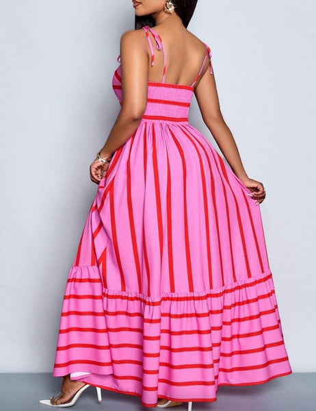 Londa’s Pink Striped Cami Hem Dress