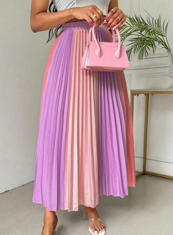 Loretta’s Pleated Blush Color Skirt