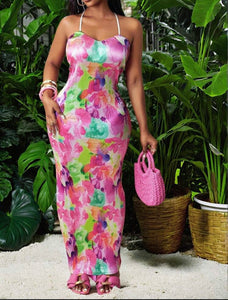 Floral Tea Tie Dye Dress