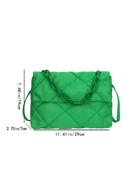 Londa’s Quilted Pattern Chain Flap Bag