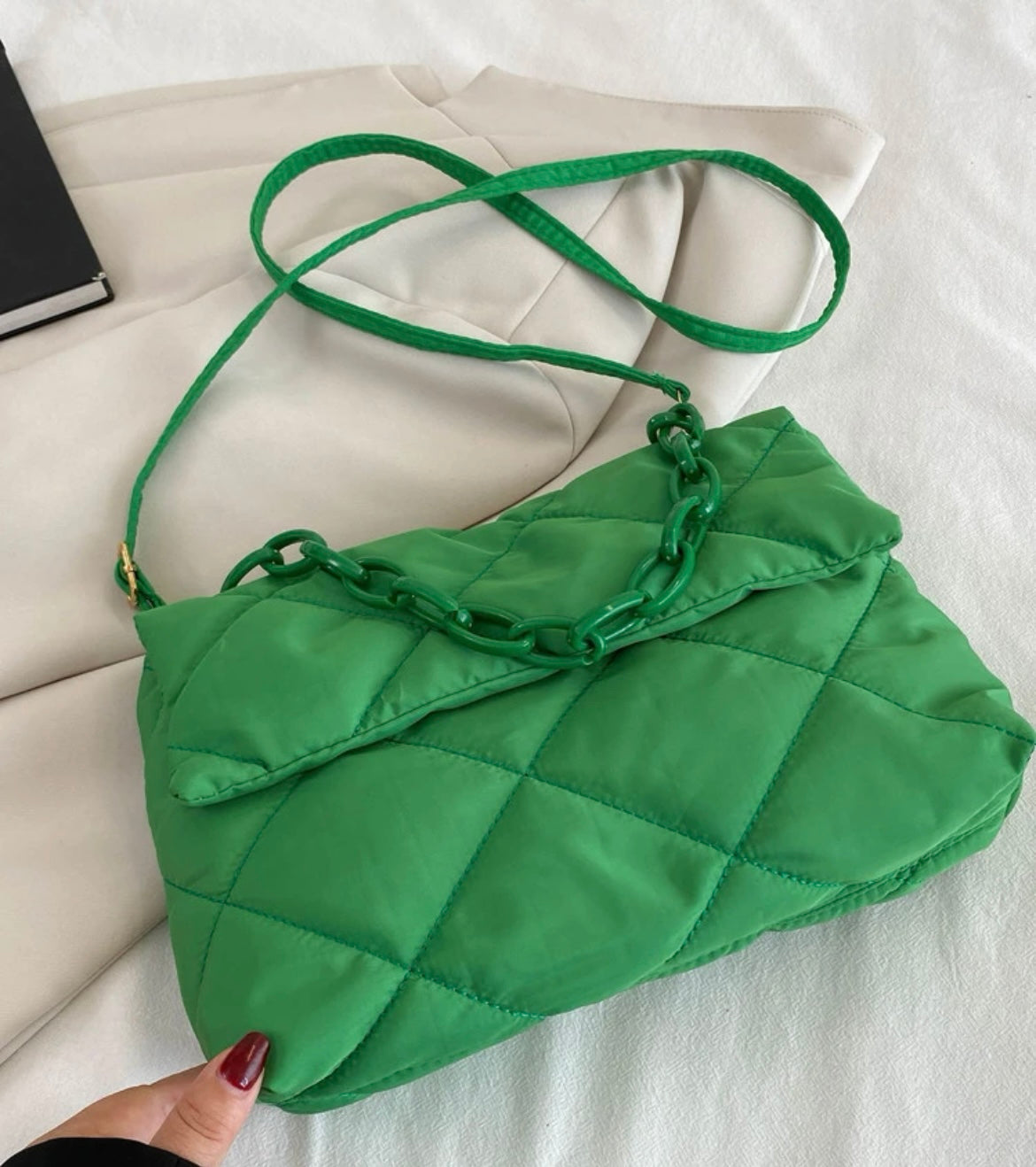 Londa’s Quilted Pattern Chain Flap Bag