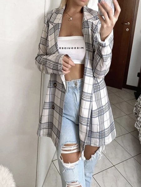 Plaid Oversized Blazer