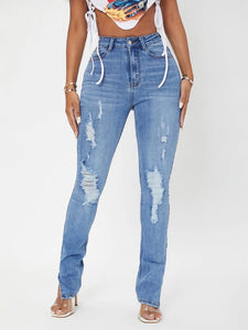 Lon’tures Closet Ripped High Waist Jeans