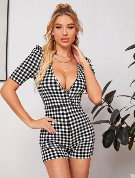 Puff Sleeve Romper