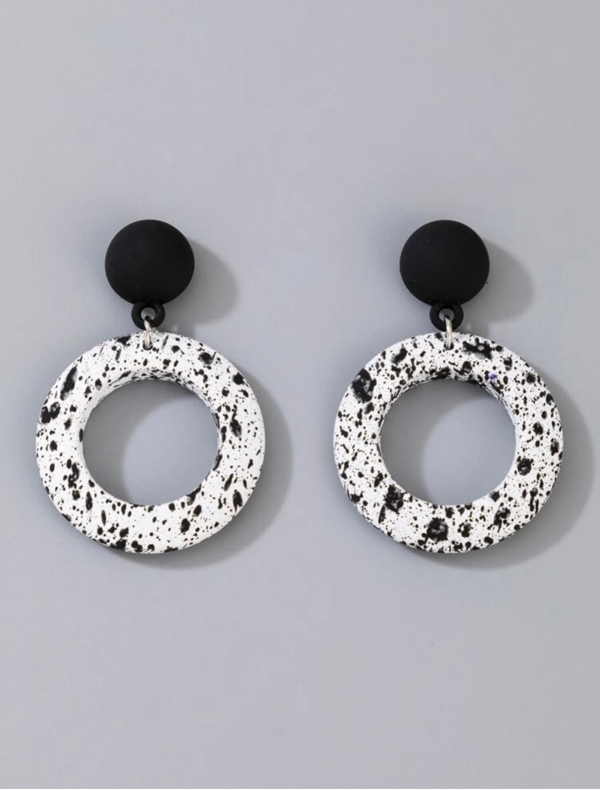 Black Melon Drop Earrings