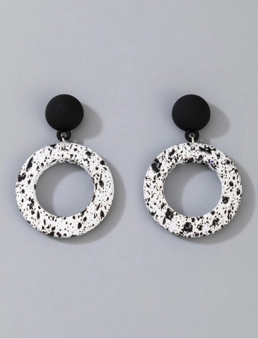 Black Melon Drop Earrings