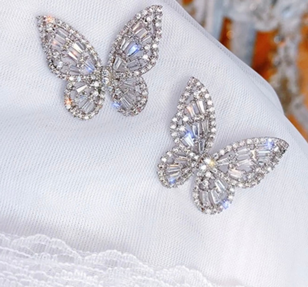 Butterfly Decor Stud Earrings